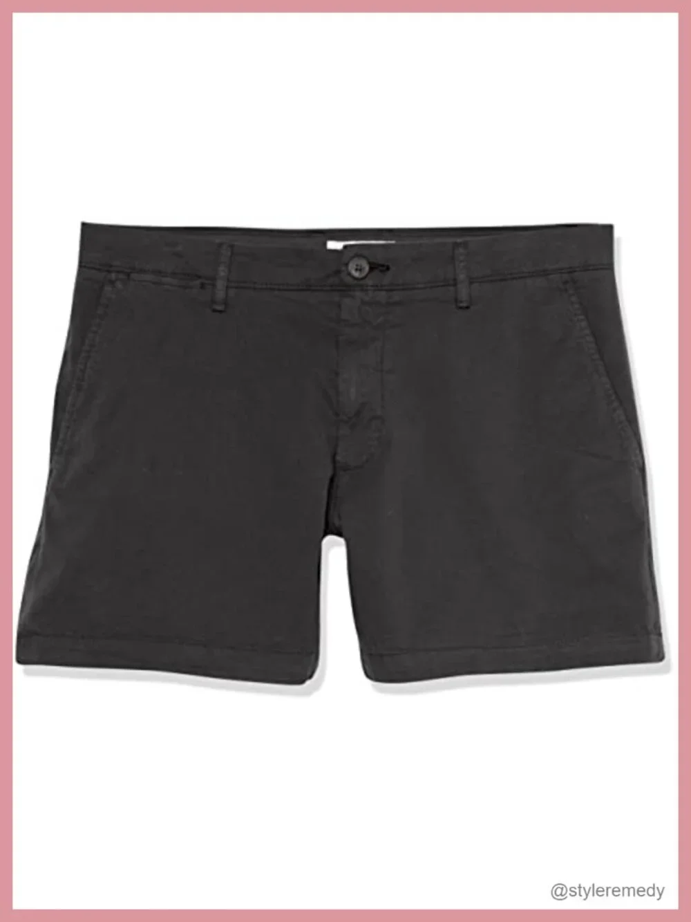 Men's Slim-Fit Stretch Cotton Canvas Flat Front Shorts 5-Inch Inseam